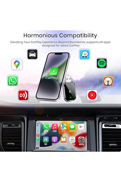 erorex Wireless Carplay Adapter Iphone Android, Convert Wired Wireless Carplay Adapter, Apple Car Play,