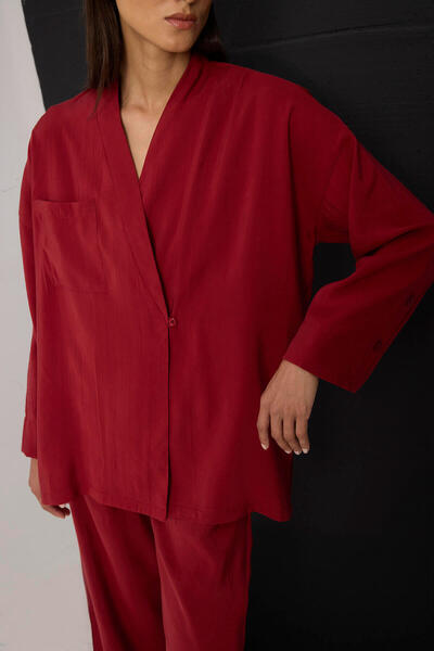 Touché Privé V-Neck Viscosin Jacket Pants Suit