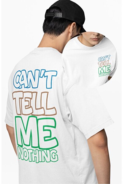 Fuddy Moda تي شيرت مطبوع عليه Cant Tell Me Nothing للجنسين، تي شيرت كبير الحج...