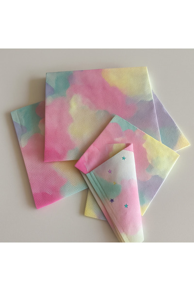 Partifabrik Makaron Renkler Pastel Peçete Kağıt 16 adet Çift Katlı