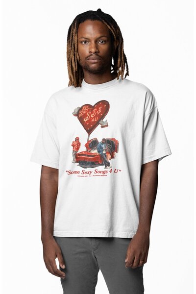 Fuddy Moda Unisex Some Sexy Songs 4 U Written T-Shirt, Oversize Drake Themed Crew Neck T-Shirt