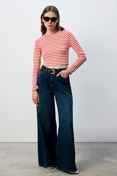 Touché Privé 100% Cotton Striped Basic Knitted Tshirt