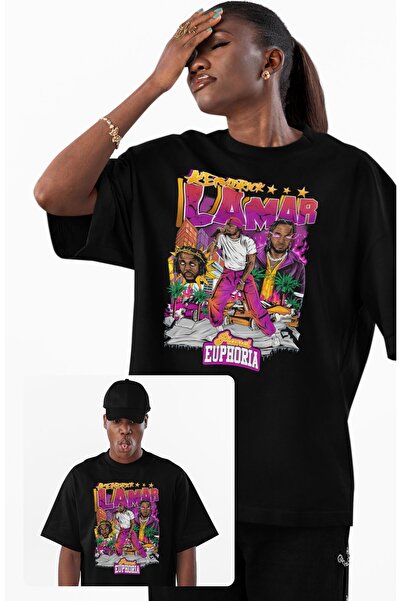 Fuddy Moda تي شيرت مكتوب عليه Planet Euphoria للجنسين، تي شيرت برقبة دائرية ك...