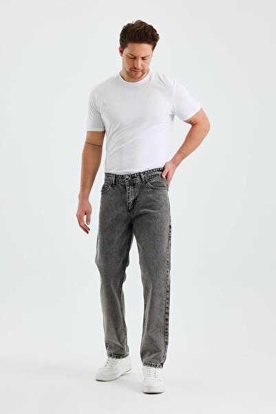 Wkm Denim Ανδρικό τζιν που πλένεται με φαρδιά εφαρμογή