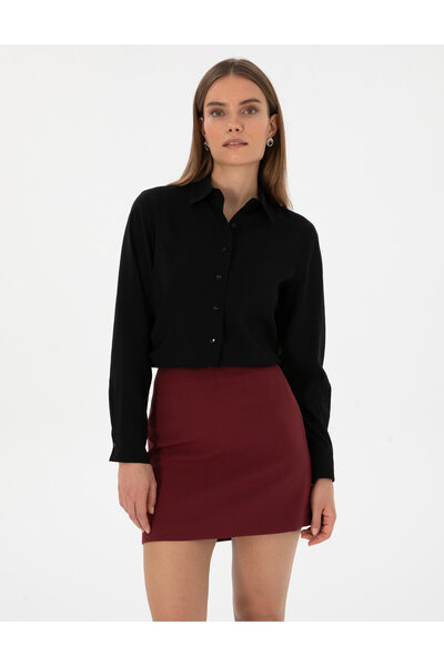 Pierre Cardin Black Modal Blend Regular Fit Long Sleeve Shirt 50318195-Vr046