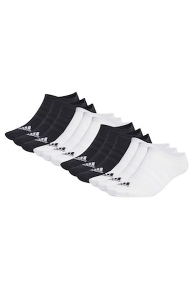 adidas , Set of Very Short Socks Unisex - 12 Pairs, White/Black One Size