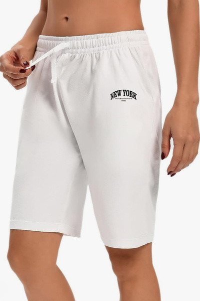 Superlife Süperlife Women's New York Printed Standard ® Snake Mold Shorts Spr25Srk085