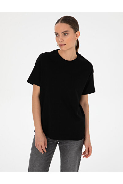 Pierre Cardin Black Oversize Basic T-Shirt 50316880-Vr046