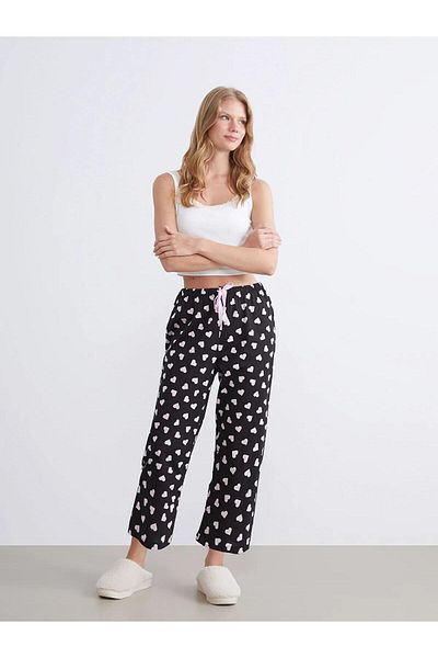 LC Waikiki Lcw Dream Buy Elastic Patterned Women's Capri Pajama Bottoms (W5)