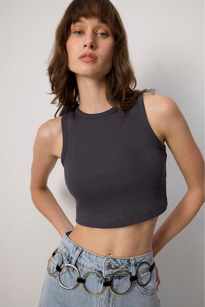 Touché Privé 100% Cotton Corduroy Basic Knitted Tank Top
