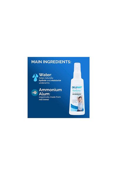 DEONAT Natural Mineral Deodorant Underarm Spray 100ml