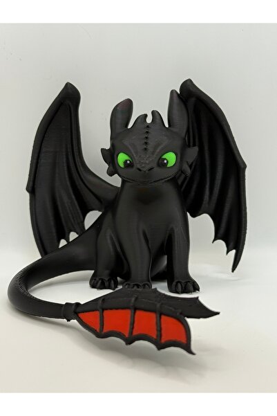 Genel Markalar 3D Baskı Dişsiz Figürü – 10 cm Dişssiz Ejderhanı Nasıl Eğitirs...