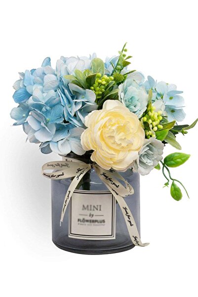 Generic زهور صناعية من كاست ويف مع مزهريات، باقة ورد صناعية لتزيين الطاولة، ز...