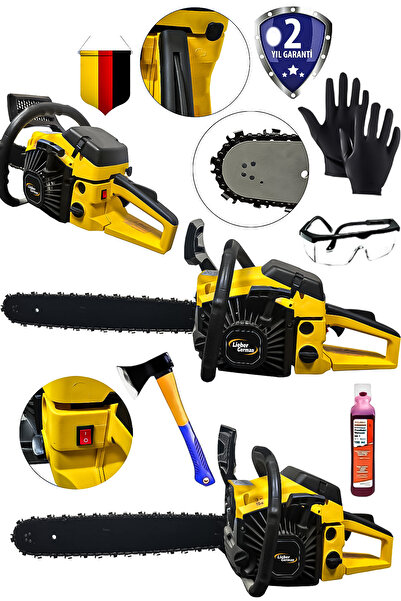 Lieber German LGS5800 Benzinli 2.4Hp Magnezyum Karter Zincirli Ağaç Odun Kesm...