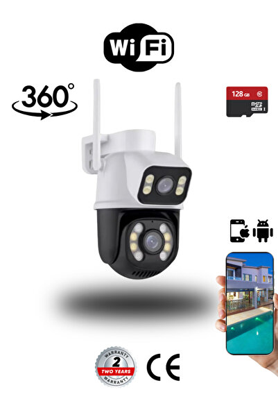 UMSN 2x3MP (3+3) 360 Derece Gece Tam Renkli Wi-Fi Kamera