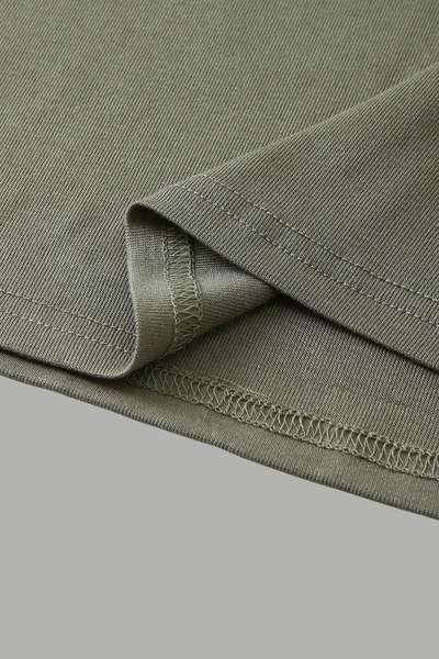 Tarz Cool Khaki Crew Neck Basic Women's T-Shirt