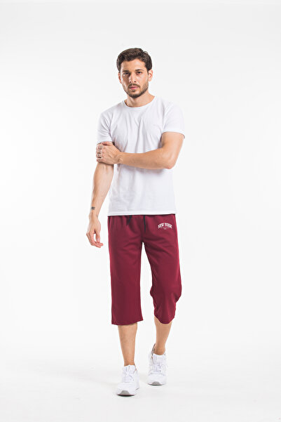 Superlife Süperlife Men's New York Printed Long Slim Fit Shorts Spr25Sr081