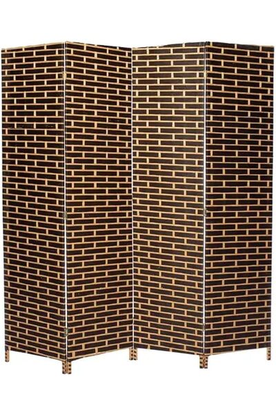 Türkiye 4-Panel Room Dividers and Folding Privacy Screens Partition Walls for Bedroom Rattan Screen Di