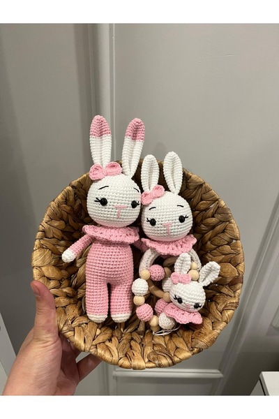 stoks toys Amigurumi Kız Tavşan Yenidoğan Set