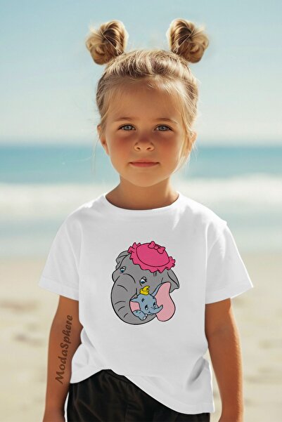 AR&YOS Mother and Baby Elephant Printed Children's T-Shirt