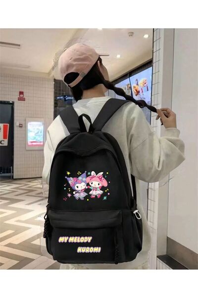 DEEFWEAR Kuromi and My Melody Cute Friends School Backpack and Dershane Bag
