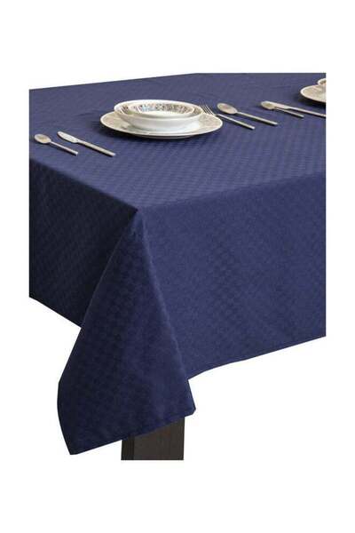Generic Hotel Linen Klub Dobby Jacquard Table Cover Navy 140x140cm