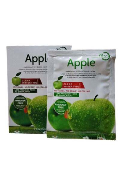 Apple Blossom Naturals Ammonia Free Black Hair Color Shampoo 10 Sachet 30ml