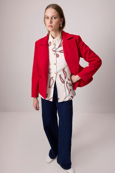 Touché Privé Patterned Linen Textured Vest
