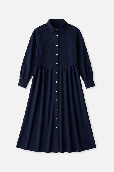 Touché Privé Linen Textured Buttoned Dress