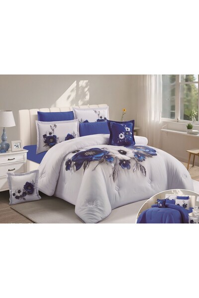 SNOOZYL Luxury 3D printed summer filling double bed sheet made of microfiber, 240*260 cm