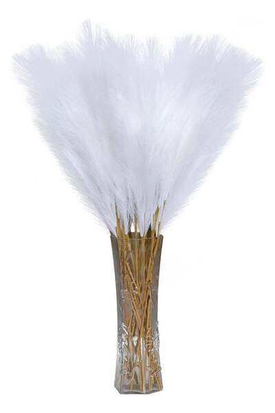 Generic 3 Pieces Fluffy Faux Pampas Grass Artificial Pampas Branches Fake Flu...