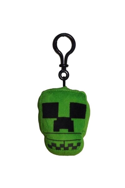 MINECRAFT Jucarie de plus Minecraft, Verde 8cm cu breloc si 2 etichete