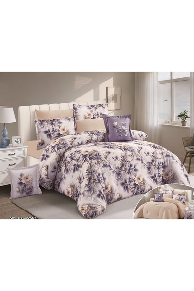 SNOOZYL Luxury 3D printed summer filling double bed sheet made of microfiber, 240*260 cm