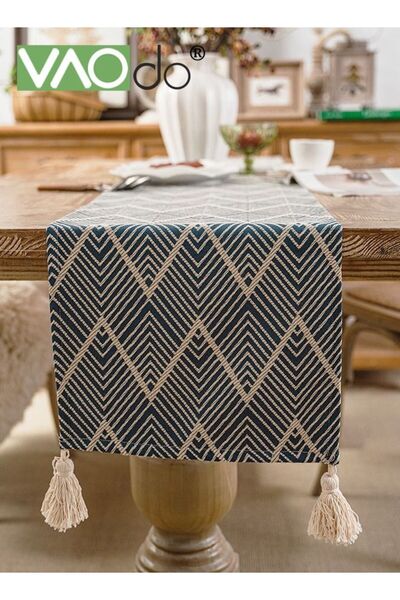 Generic VAOdo Table Runner Table Decorations Farmhouse Table Runners with Tassels for Bohemian Wedding Brid