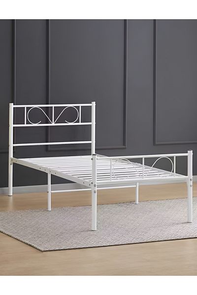 Cady One metal single bed with a streamlined design,suitable for children and adults, size 90 * 200 cm