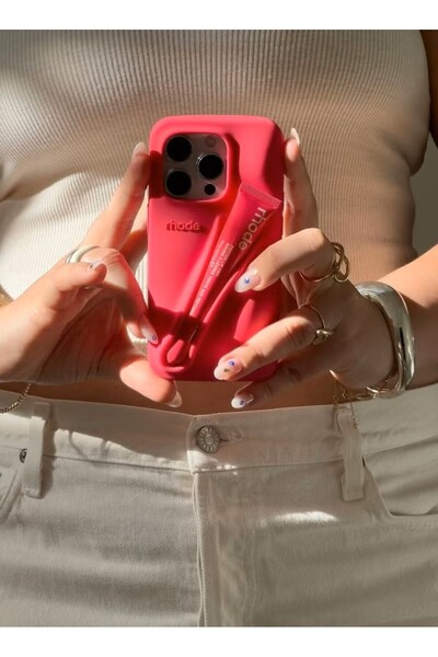 GENERAL Cat-Cot iPhone 16 Pro Compatible Rhode Summer Lip Case with Lipstick Compartment