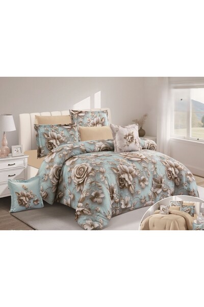 SNOOZYL Luxury 3D printed summer filling double bed sheet made of microfiber, 240*260 cm