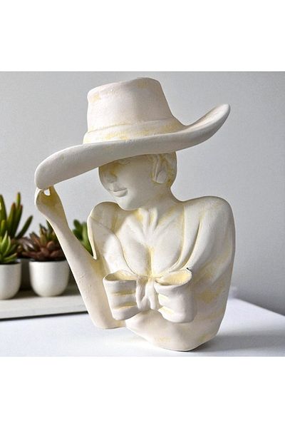 velve Venus Lady M Vase, 21 cm, Vintage White Pearlescent