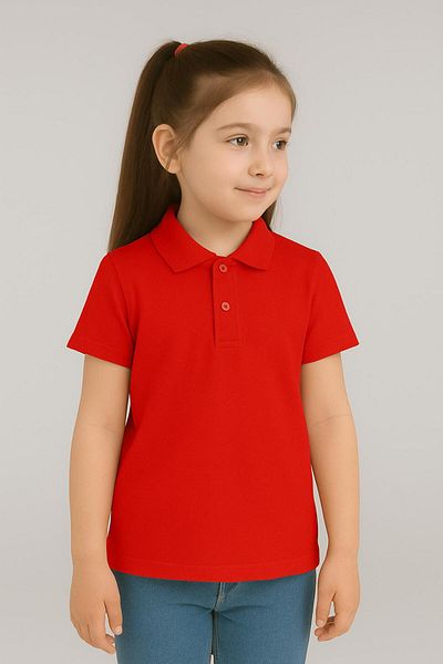 FERRY BUTİK Unisex Children's Polo Neck Short Sleeve School T-Shirt