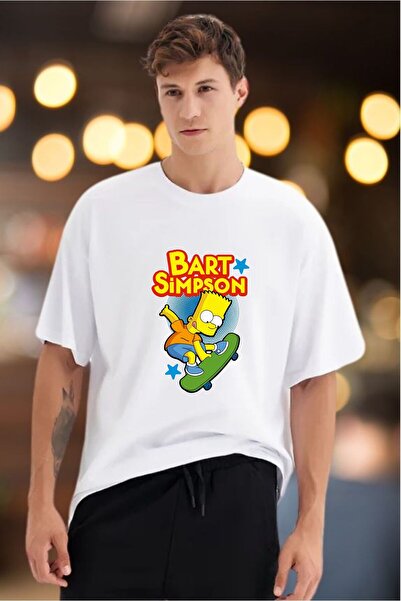 AR&YOS Μπλουζάκι με στάμπα Bart Simpson Unisex Oversize