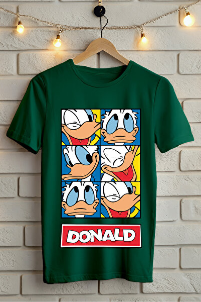 AR&YOS ΜΠΛΟΥΖΑ DONALD PRINTED ΠΟΔΗΛΑΤΟ ΚΟΝΤΟ ΜΑΝΙΚΙΟ UNISEX