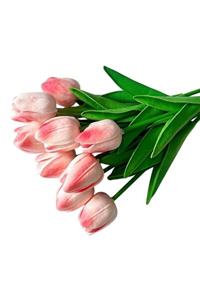 Generic Lifelike Single Soft Rubber Tulip Artificial Flowers for Outdoor Deco...