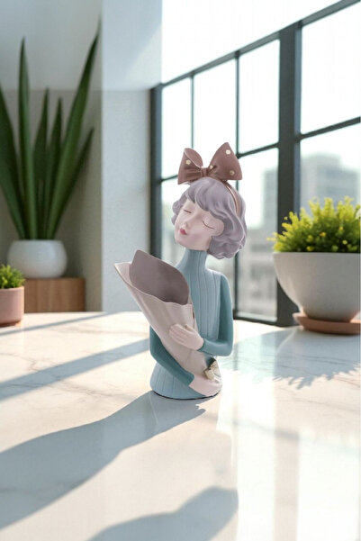 Harmoni Art Home Decor Dekoratif Buketli Kız Biblo