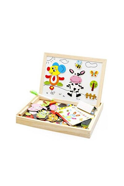 Generic Wooden Magnetic Drawing Puzzle Board 25 x 22 x 2cm