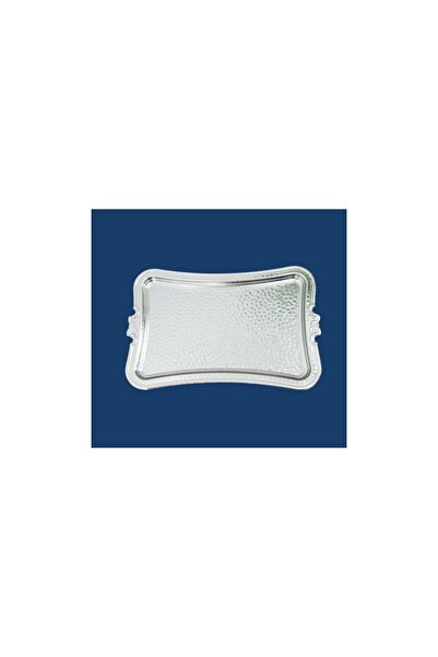 AKILLIELMA -CKR3342 SUNUM TEPSİSİ DÖVME DESENLİ DİKDÖRTGEN GÜMÜŞ 0157