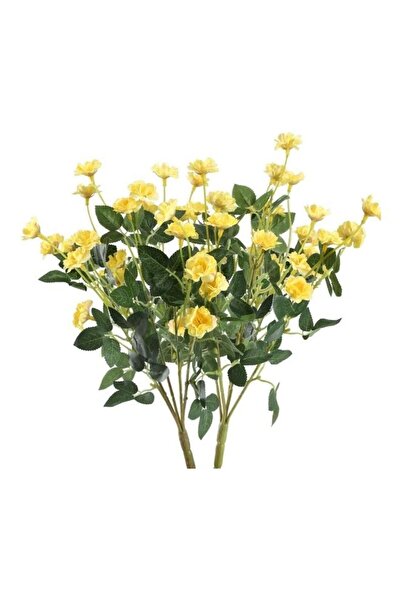 Generic 2-Piece Silk Rose Artificial Flower Bouquets Vase Decoration Yellow/G...