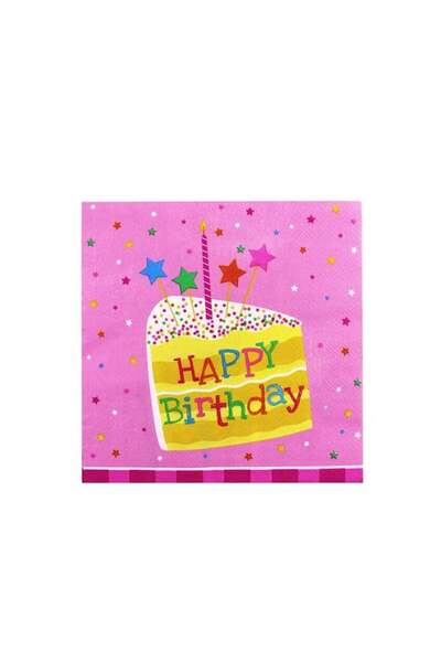 Generic PARTY FUN Happy Birthday Paper Napkins 12pcs of 33x33cm 2ply Elegance for Your Celebration