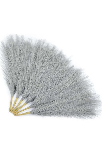 Generic 6 Pieces Fluffy Faux Pampas Grass Artificial Pampas Branches Fake Flu...