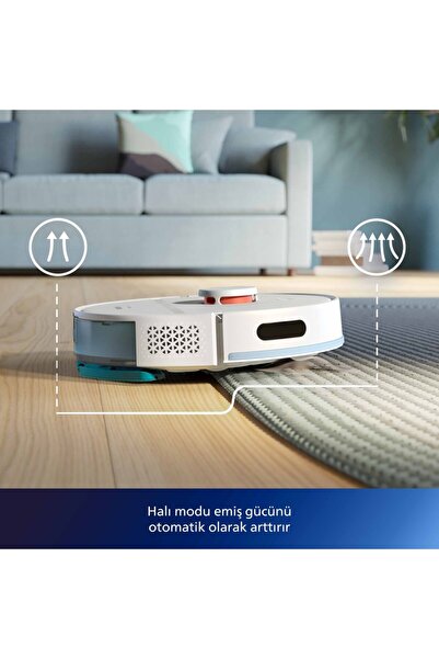 Philips Vaccum En Güçlü En Hızlı Series Xu2000 Islak Kuru Homerun Moplu Robot Süpürge Tek seferde Sil+Süpür