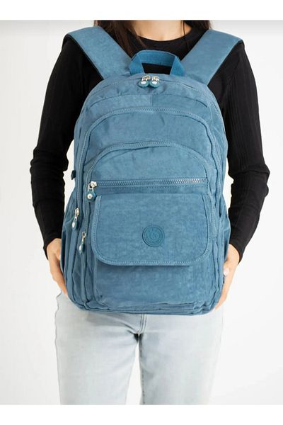 eflanmoda Unisex Multi-Compartment School and Daily Backpack Made of Waterproof Crinkle Fabric Dimensions 25X30